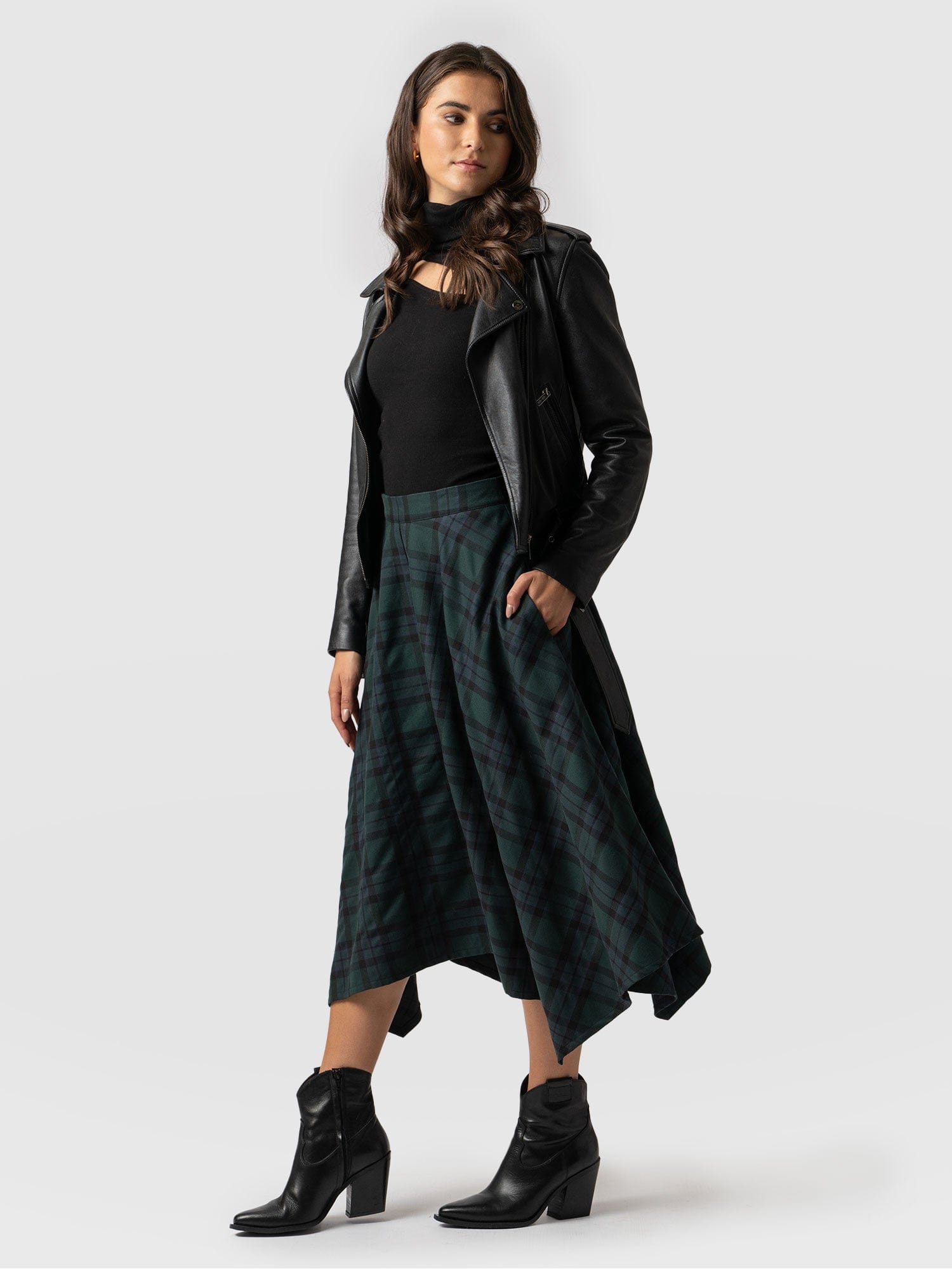 Noho Skirt - Green Check